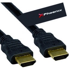 Cable Hdmi Phoenix 13 Macho Macho Conexion Oro 15m Negro